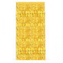 Square Foil Curtain (Gold, Set of 2)