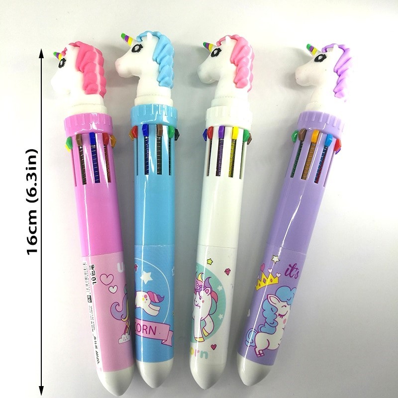 10 in 1 Multi-Color Ball Pen Unicorn