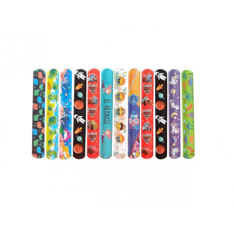 Artwrap Favour Slap Bands 6 Pack Multicoloured