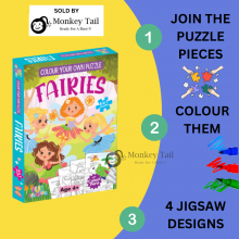 Colour Your Own Jigsaw Puzzles-Fairies